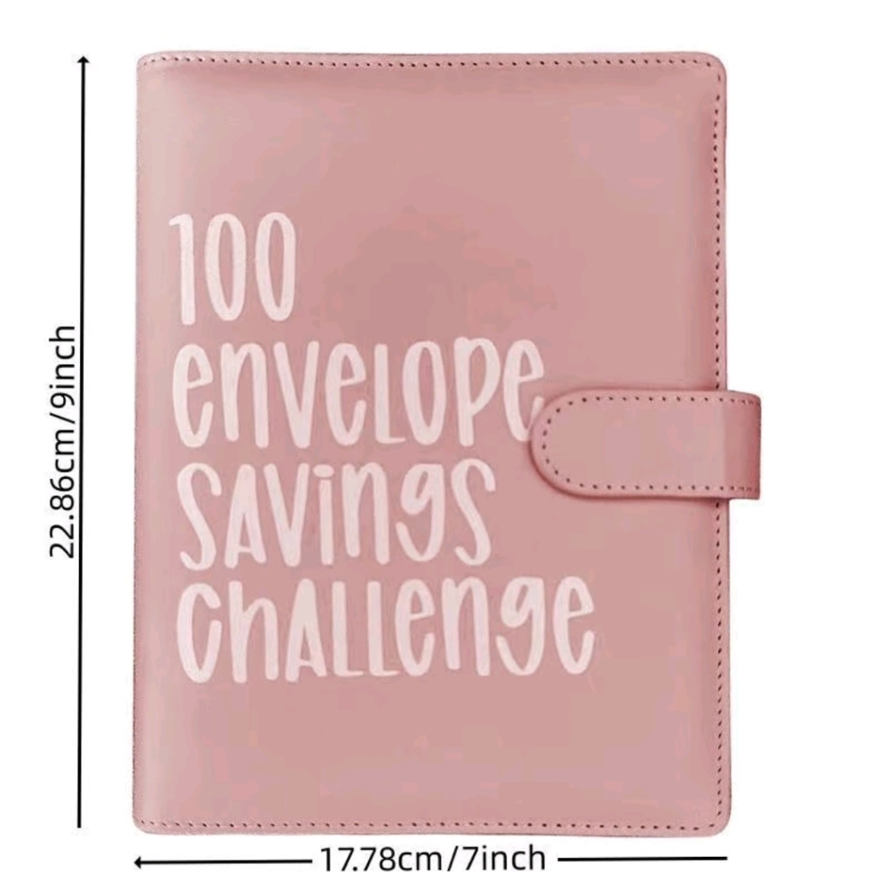 100 Pink Envelope Saving Challenge Binder